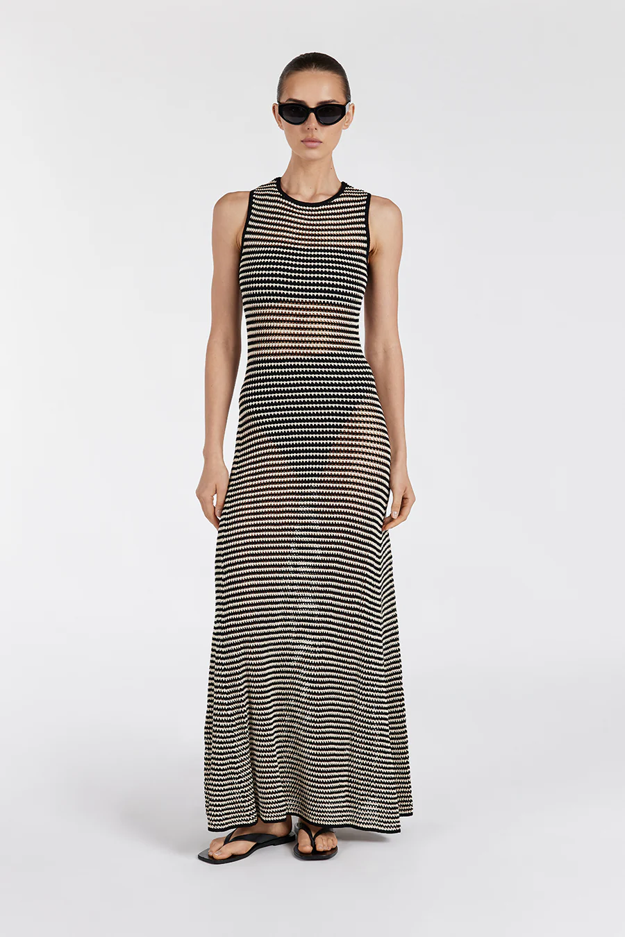 NATE BLACK SLEEVELESS MAXI DRESS - Gamepaces