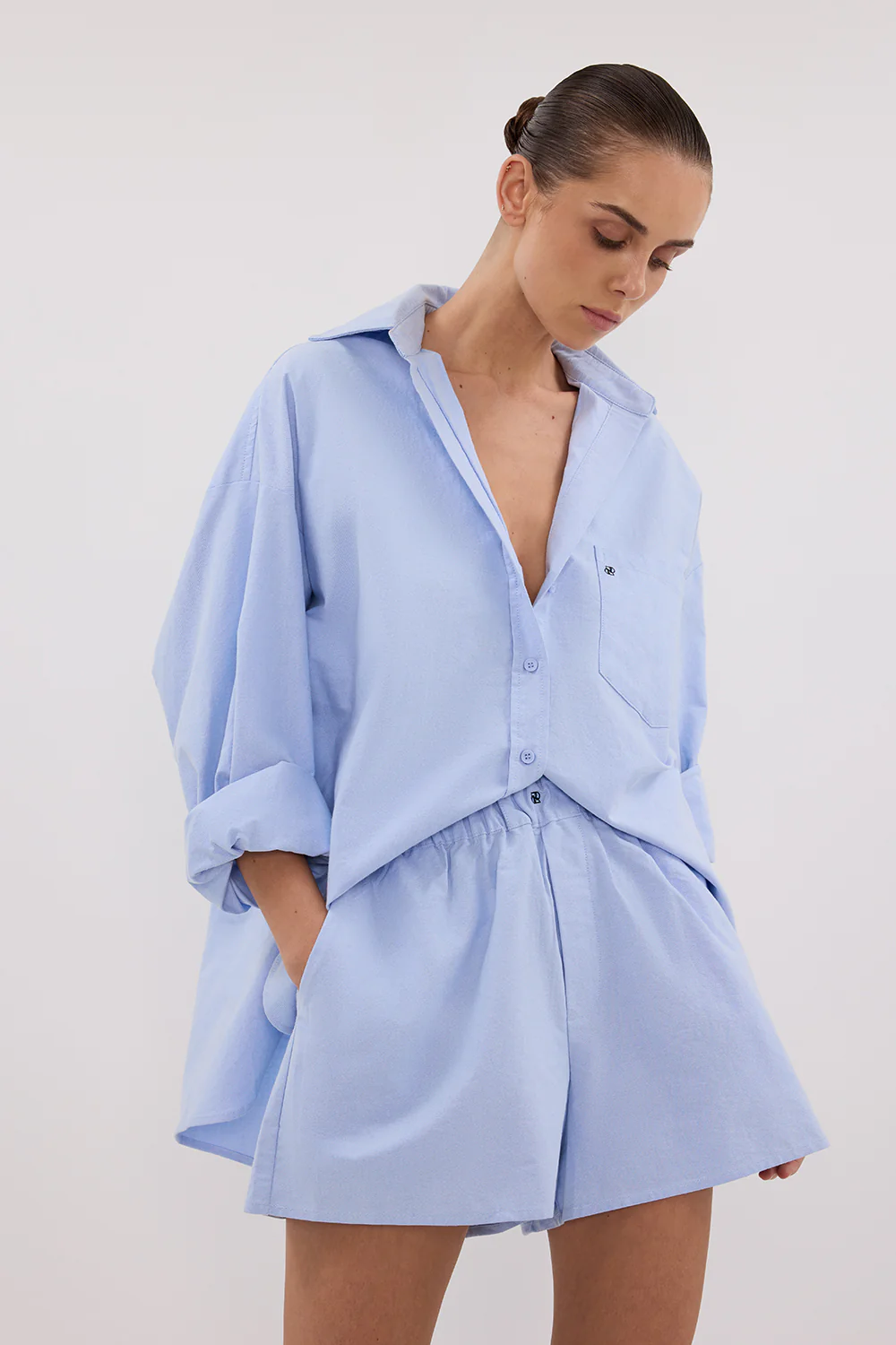 RHEA BLUE COTTON SHORT - Gamepaces