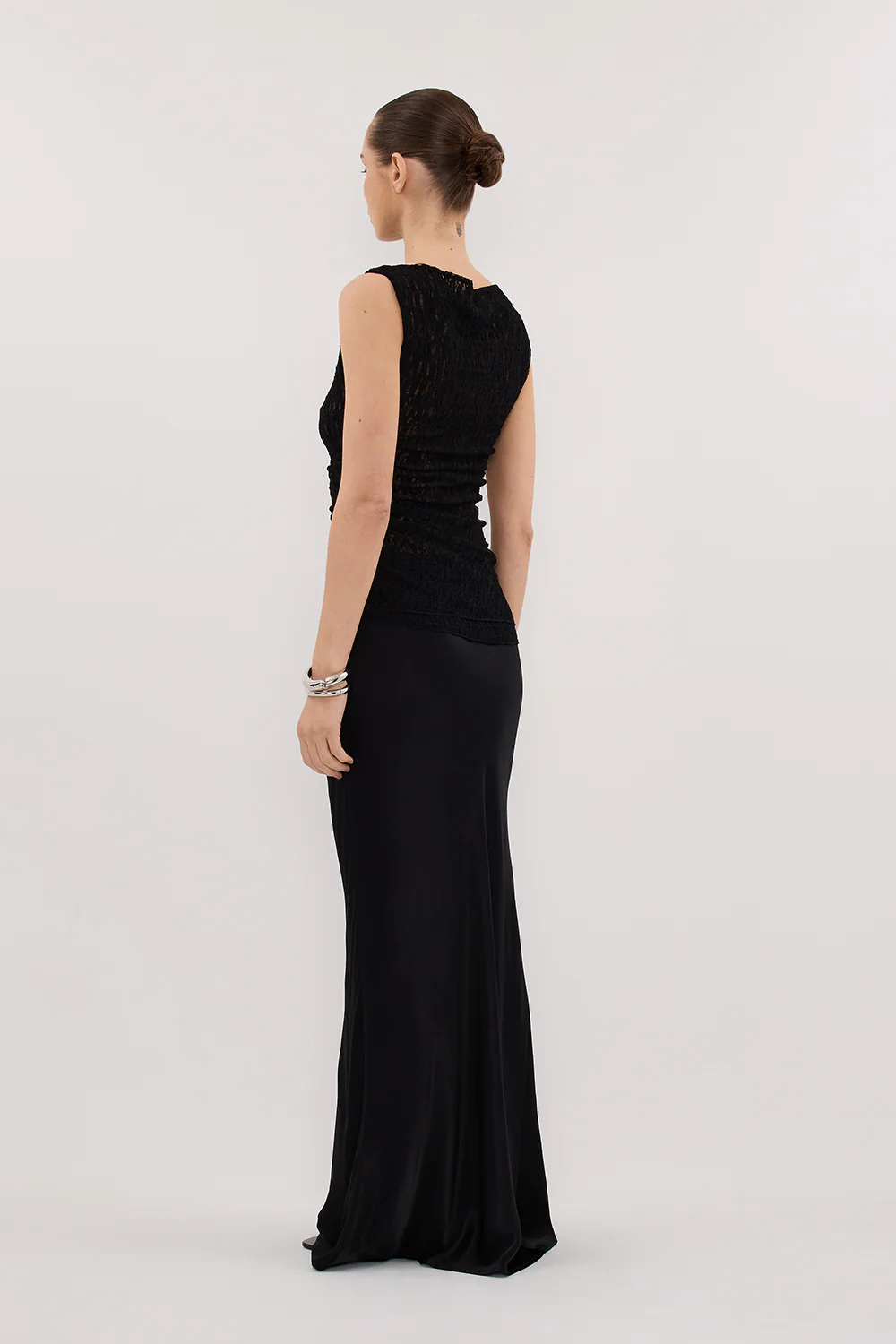 LIZZIE BLACK SLEEVELESS LACE TOP - Gamepaces