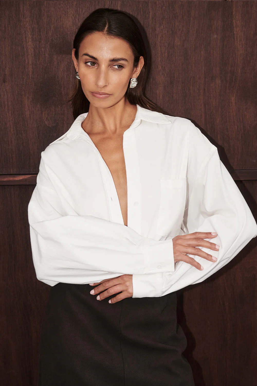 RHEA 2.0 WHITE OVERSIZED COTTON SHIRT - Gamepaces