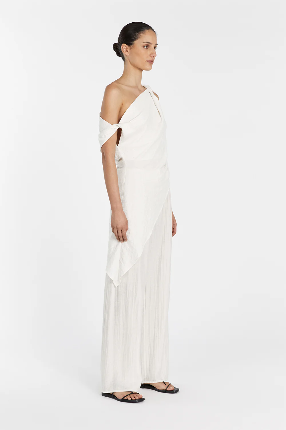 JOLIE CREAM MARLE DRAWSTRING PANT - Gamepaces