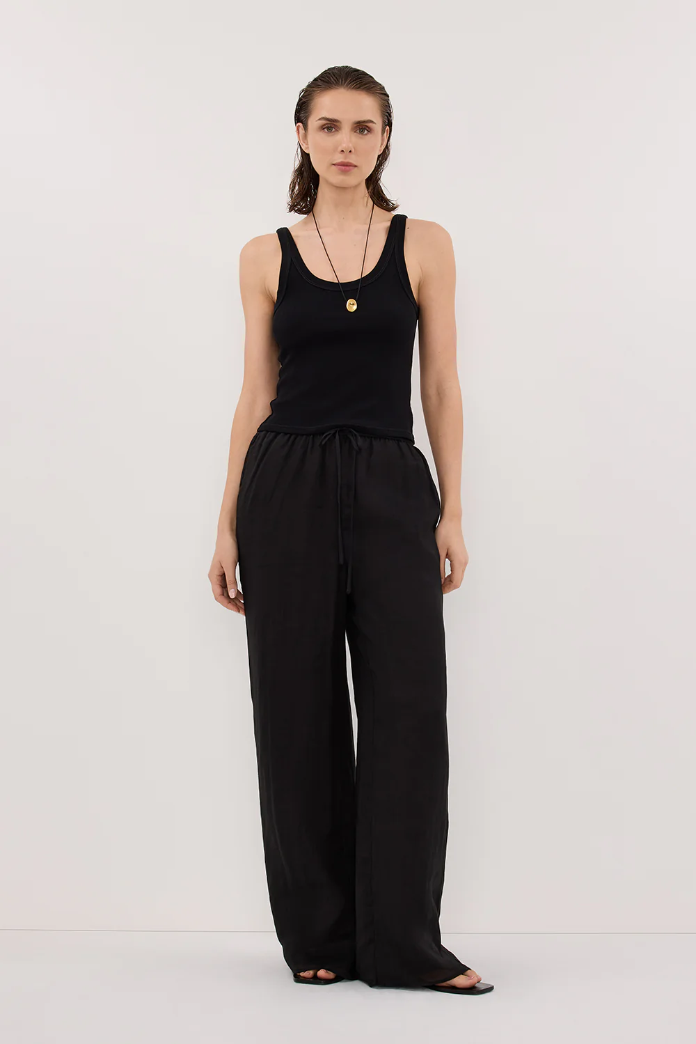 GINNY BLACK RAMIE PANT - Gamepaces