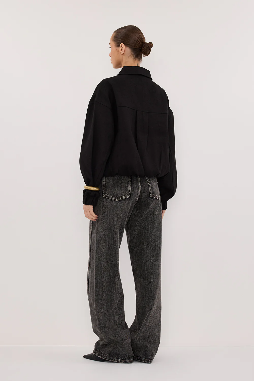 FRANKIE BLACK TWEED BOMBER JACKET - Gamepaces