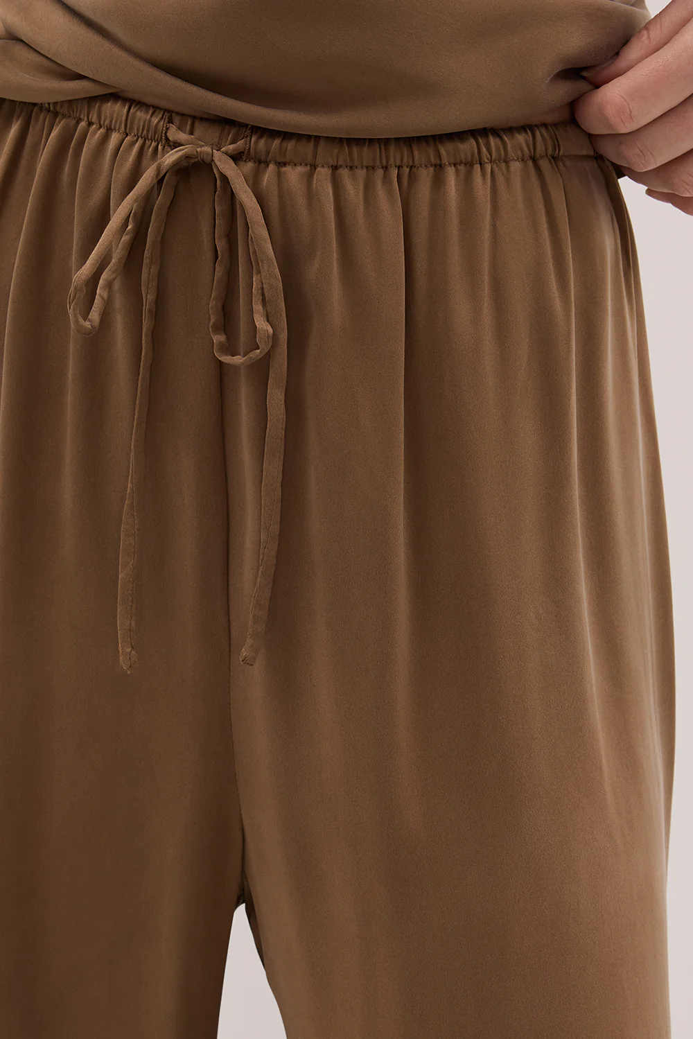 PERCY CHESTNUT SILK PANT - Gamepaces