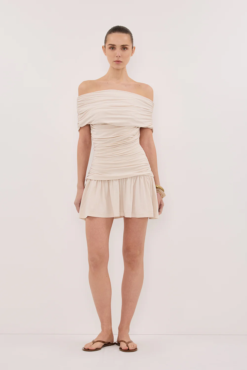 FEZ BONE OFF SHOULDER MINI DRESS - Gamepaces