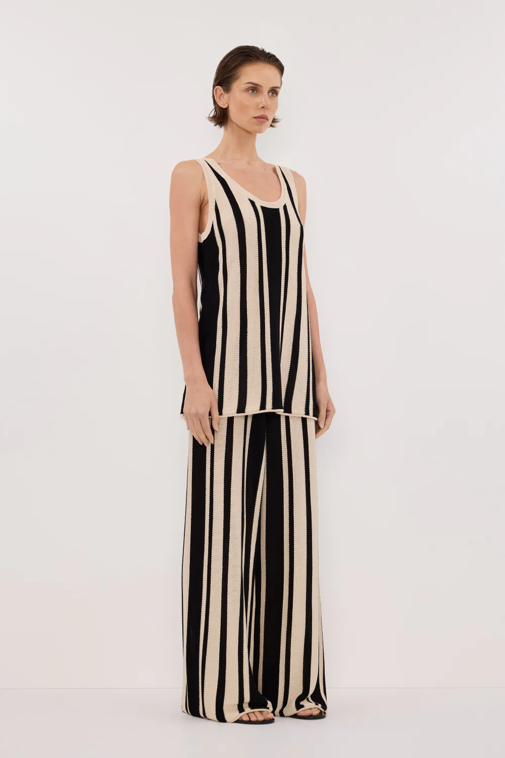 DELPHI STRIPE LONGLINE KNIT TUNIC - Gamepaces