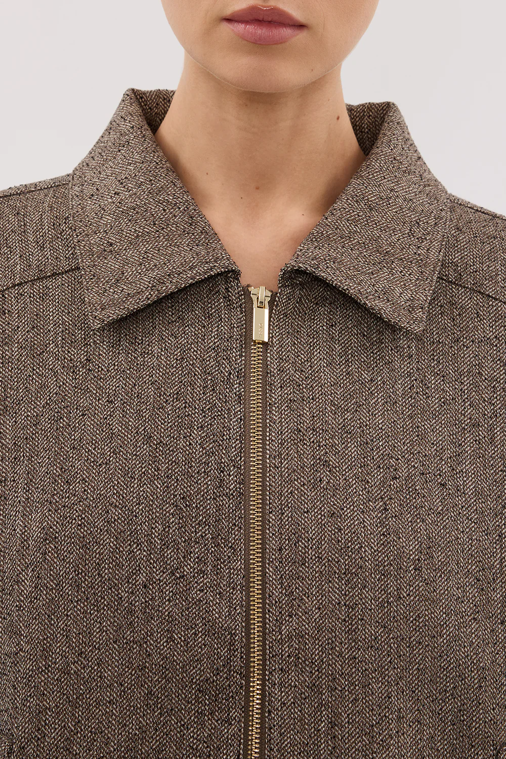 FRANKIE CHOC TWEED BOMBER JACKET - Gamepaces