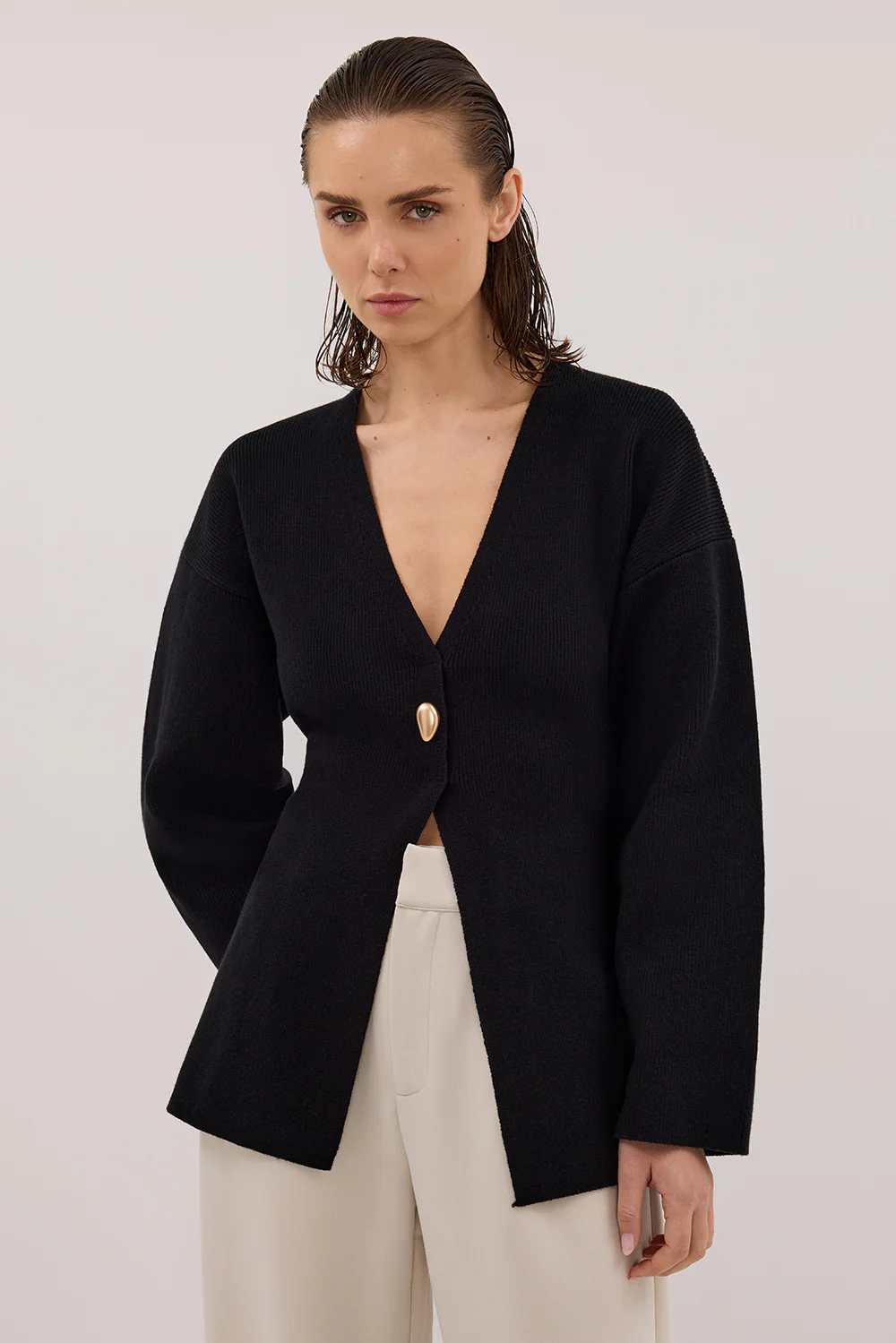 SCOUT BLACK LONG SLEEVE KNIT TOP - Gamepaces