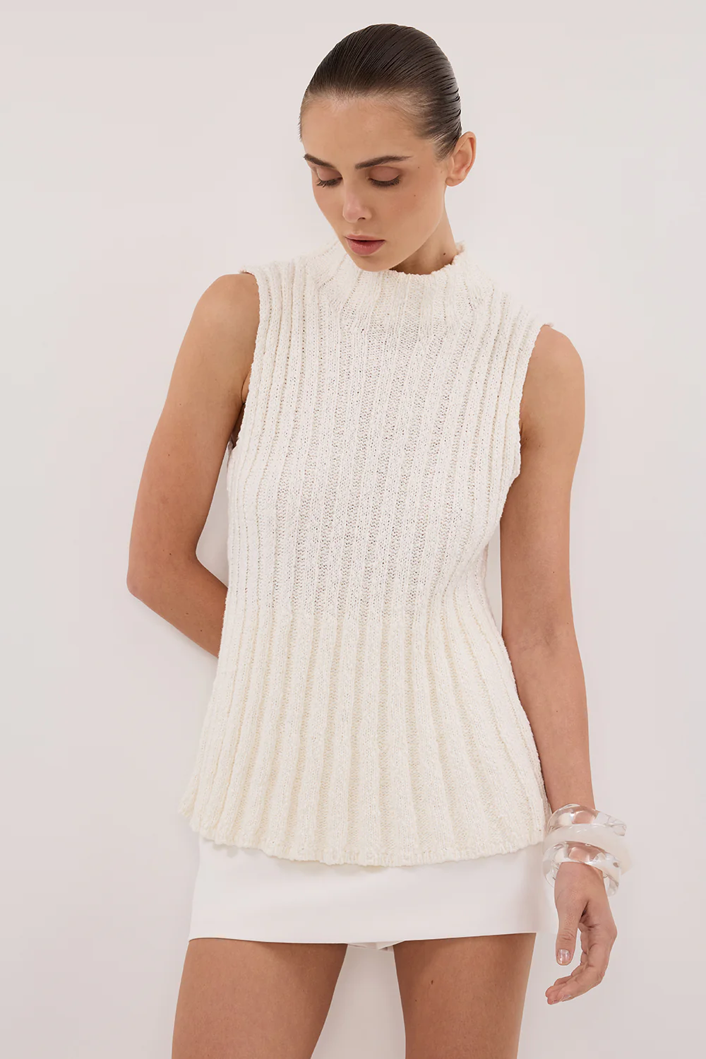 VERO OFF WHITE KNIT TOP - Gamepaces