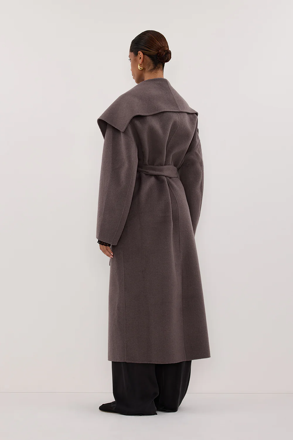 LUCIA TURKISH COFFEE OVERSIZED MARLE COAT - Gamepaces