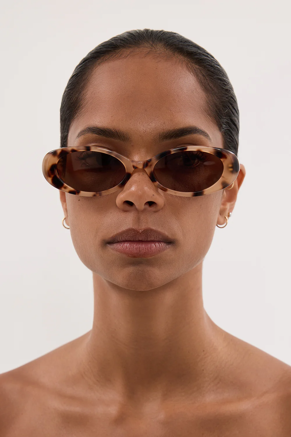 LUV LOU THE MORGAN CREAM TORT SUNGLASSES - Gamepaces