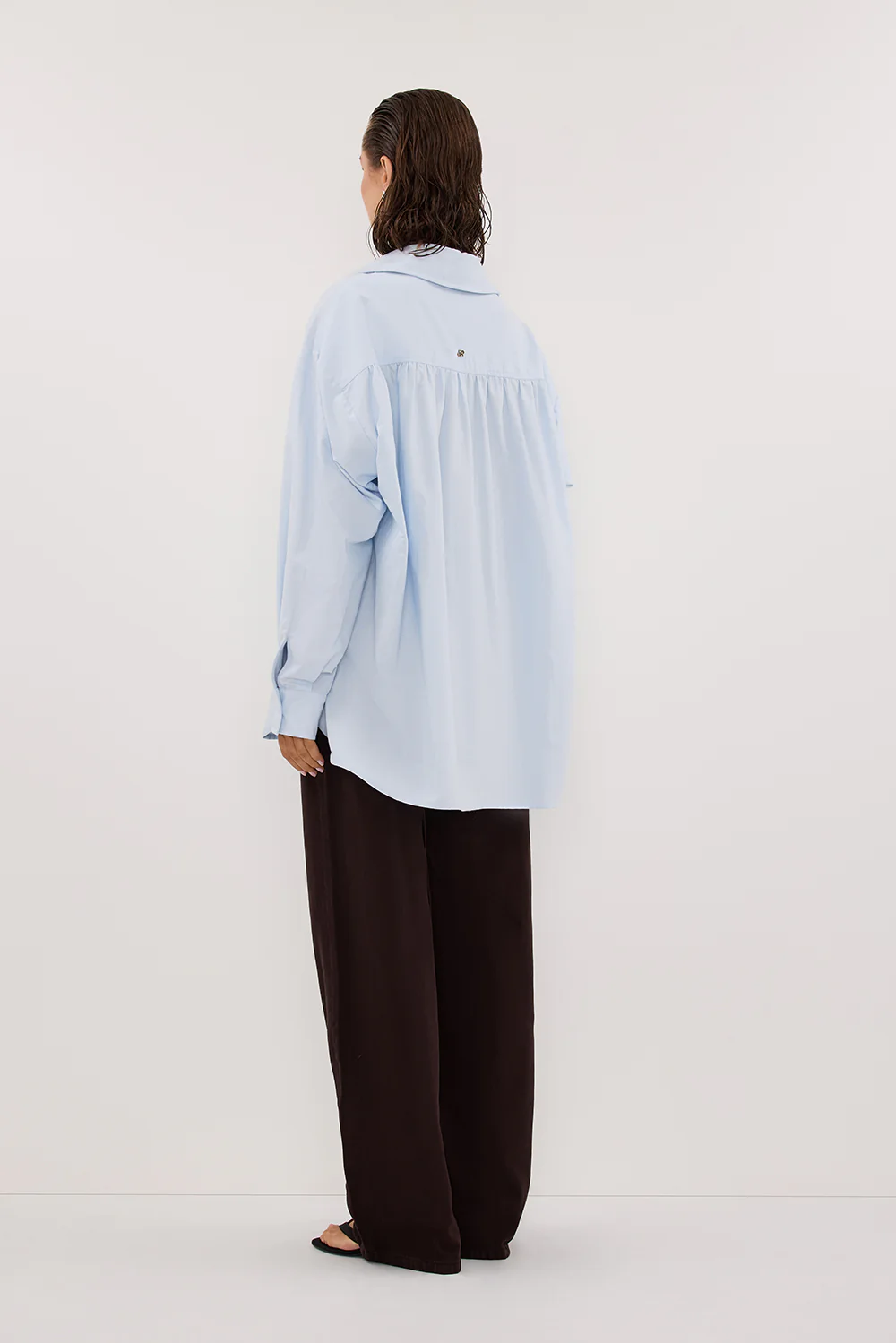 RHEA 2.0 ICE BLUE OVERSIZED COTTON SHIRT - Gamepaces