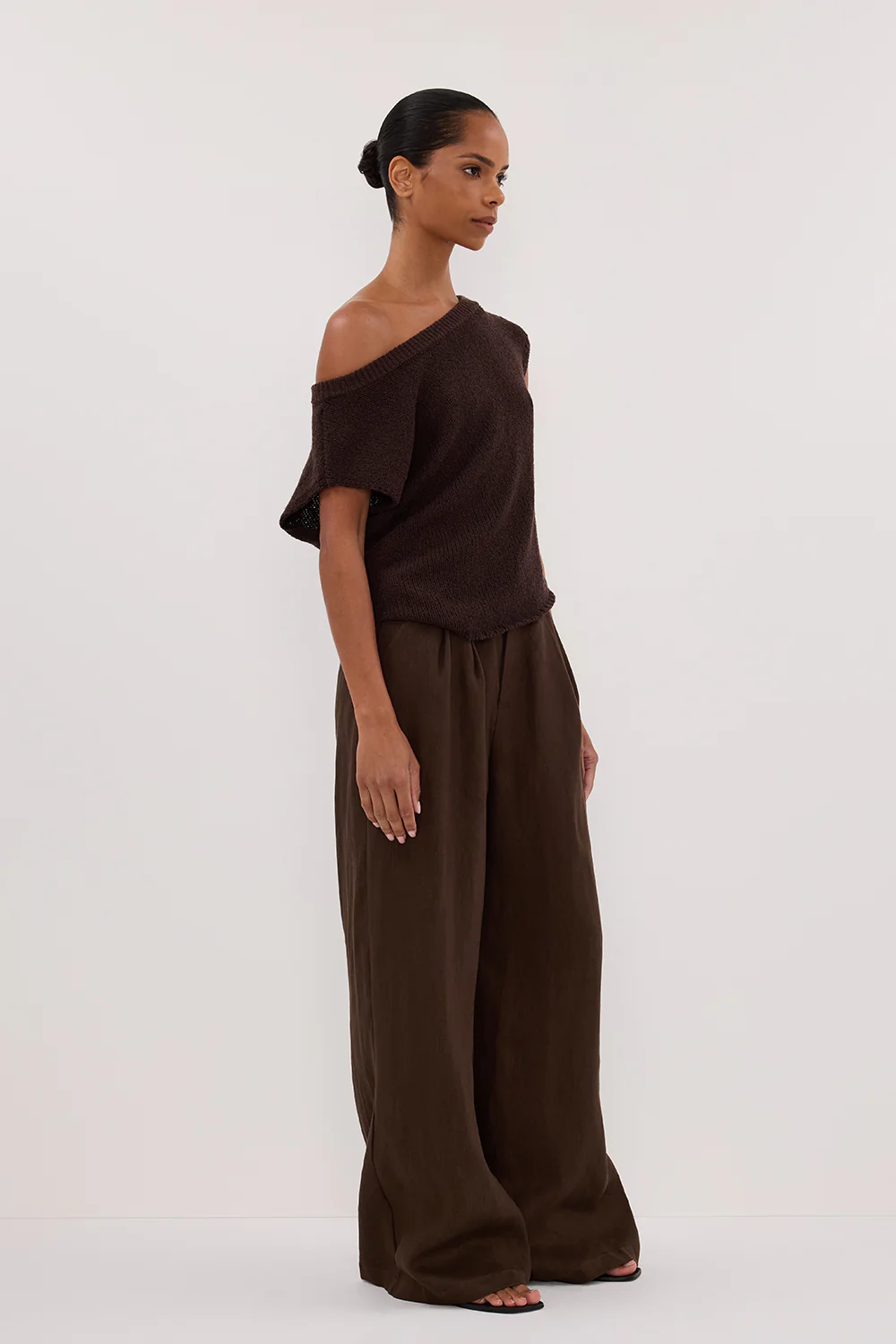 HOLDEN BITTER CHOC LINEN PANT - Gamepaces