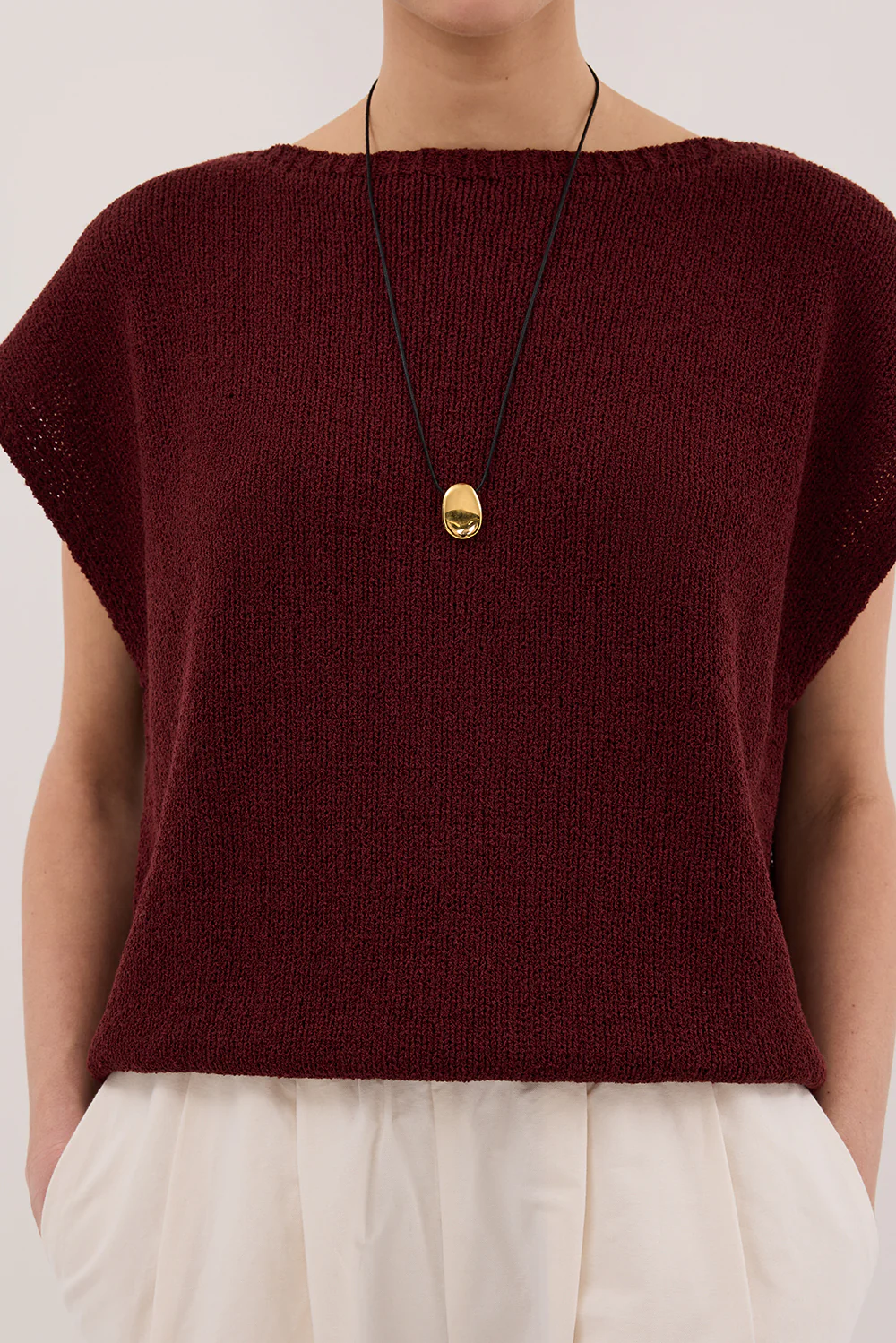 ASPEN SANGRIA KNIT TOP - Gamepaces