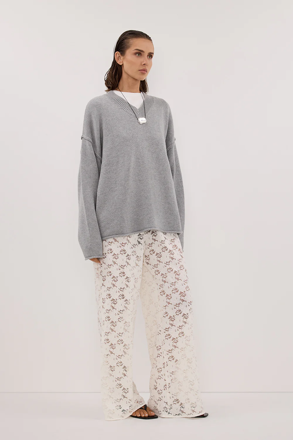LOULA WHITE LACE PANT - Gamepaces