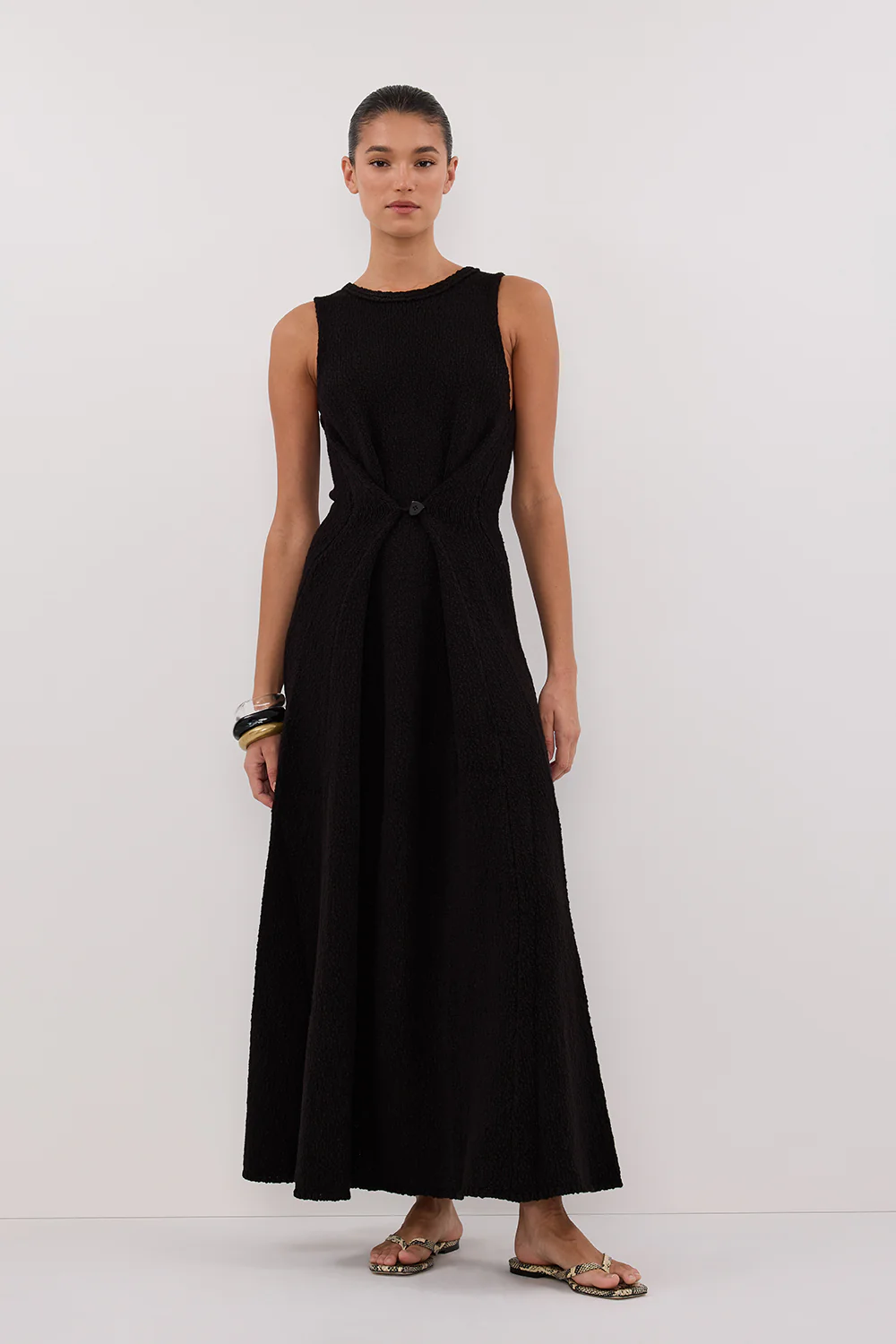 SUE BLACK KNIT MAXI DRESS - Gamepaces