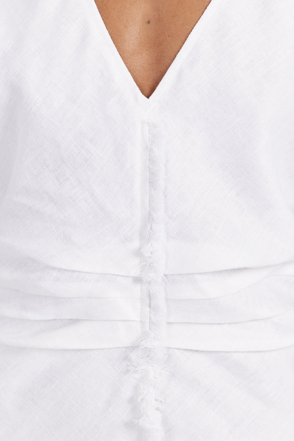 ZAHARA WHITE FRINGING MIDI DRESS - Gamepaces