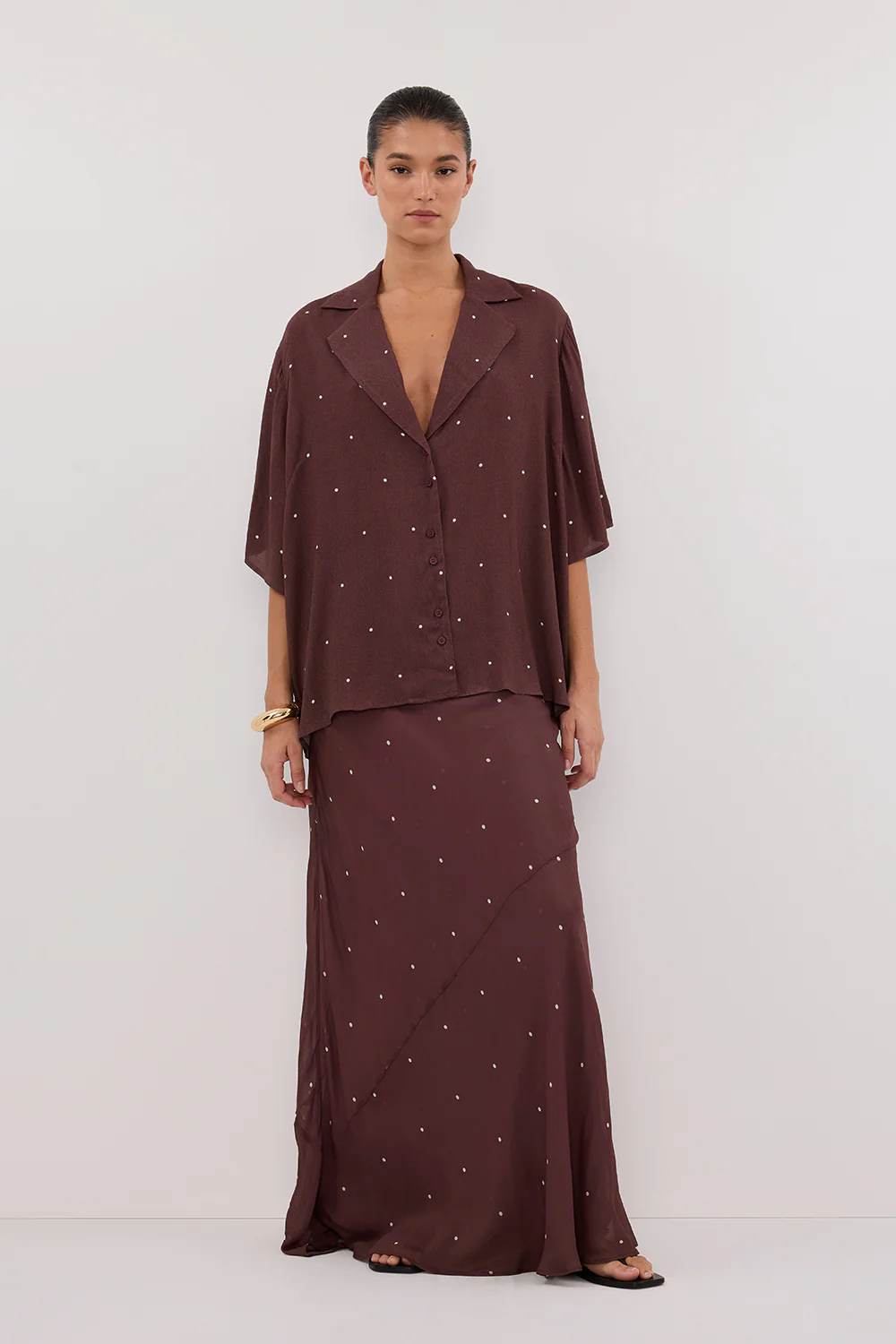 MELROSE WALNUT MIDI SKIRT - Gamepaces