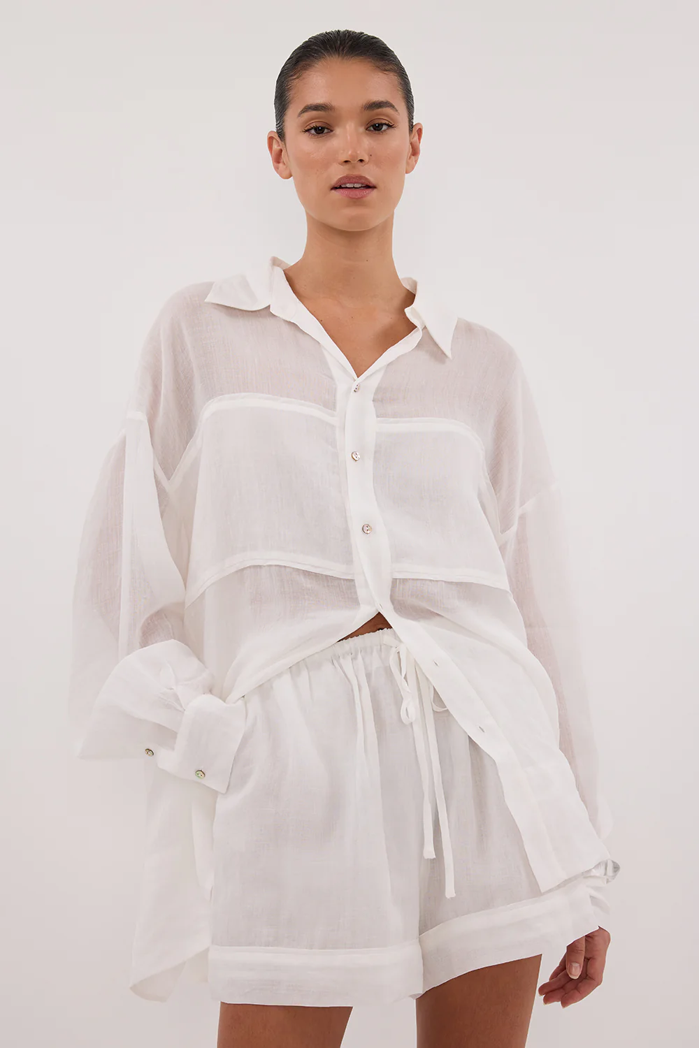 KAI WHITE RAMIE SHORT - Gamepaces