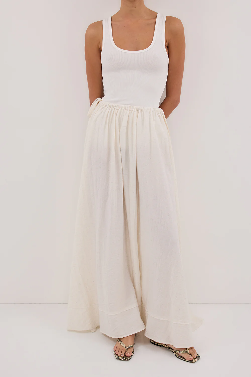 SHANIYA CREAM MARLE BOHO SKIRT - Gamepaces