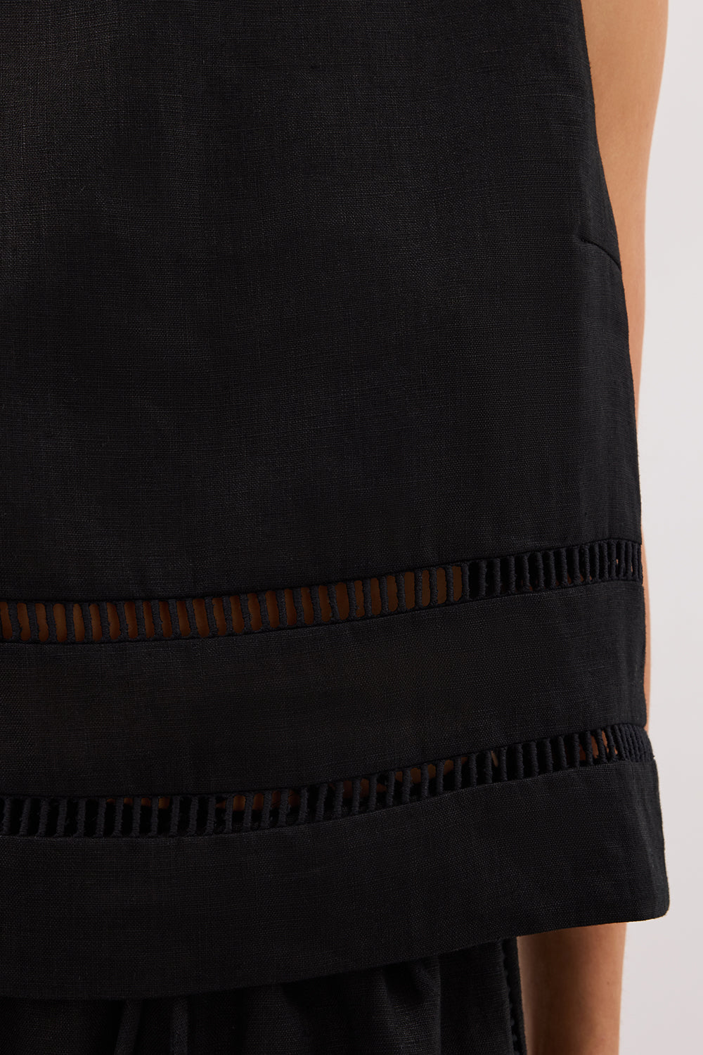 LINDSAY BLACK LINEN BOXY TOP - Gamepaces