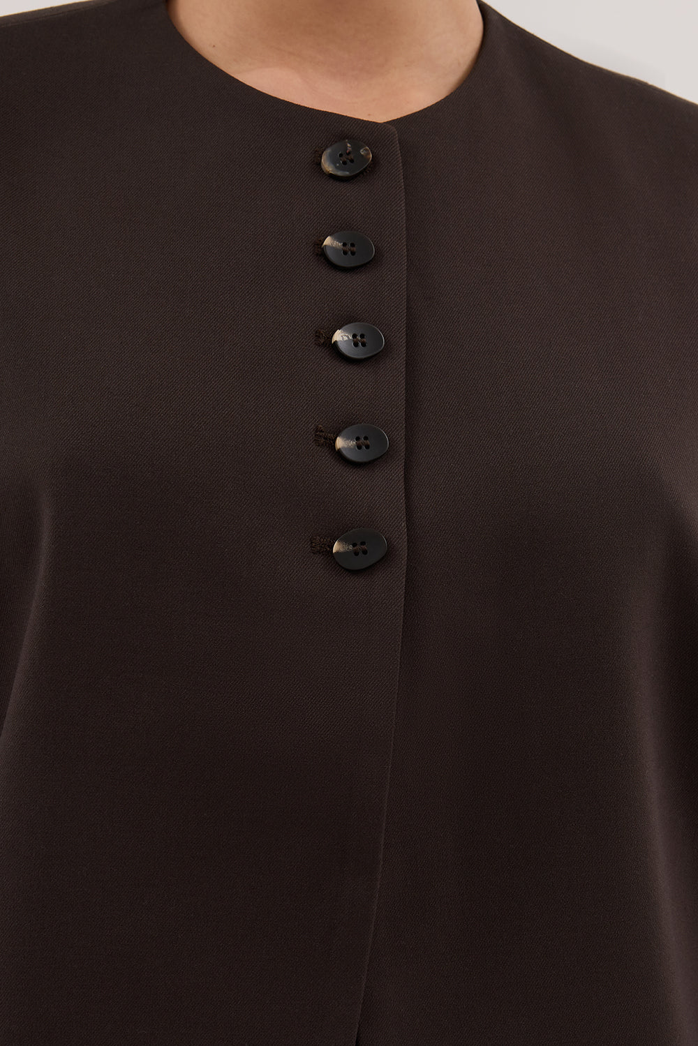 RYAN BITTER CHOC CROPPED BLAZER - Gamepaces