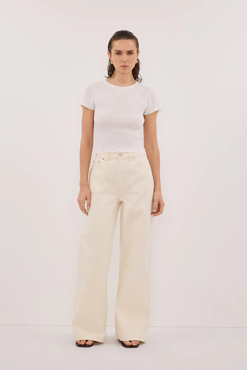 REAGAN 2.0 CREAM SLOUCHY JEAN - Gamepaces