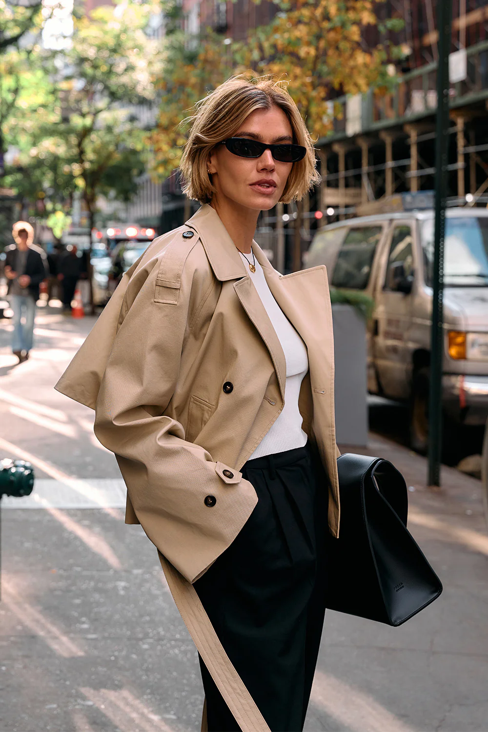 GABRIEL NATURAL CROPPED TRENCH COAT - Gamepaces