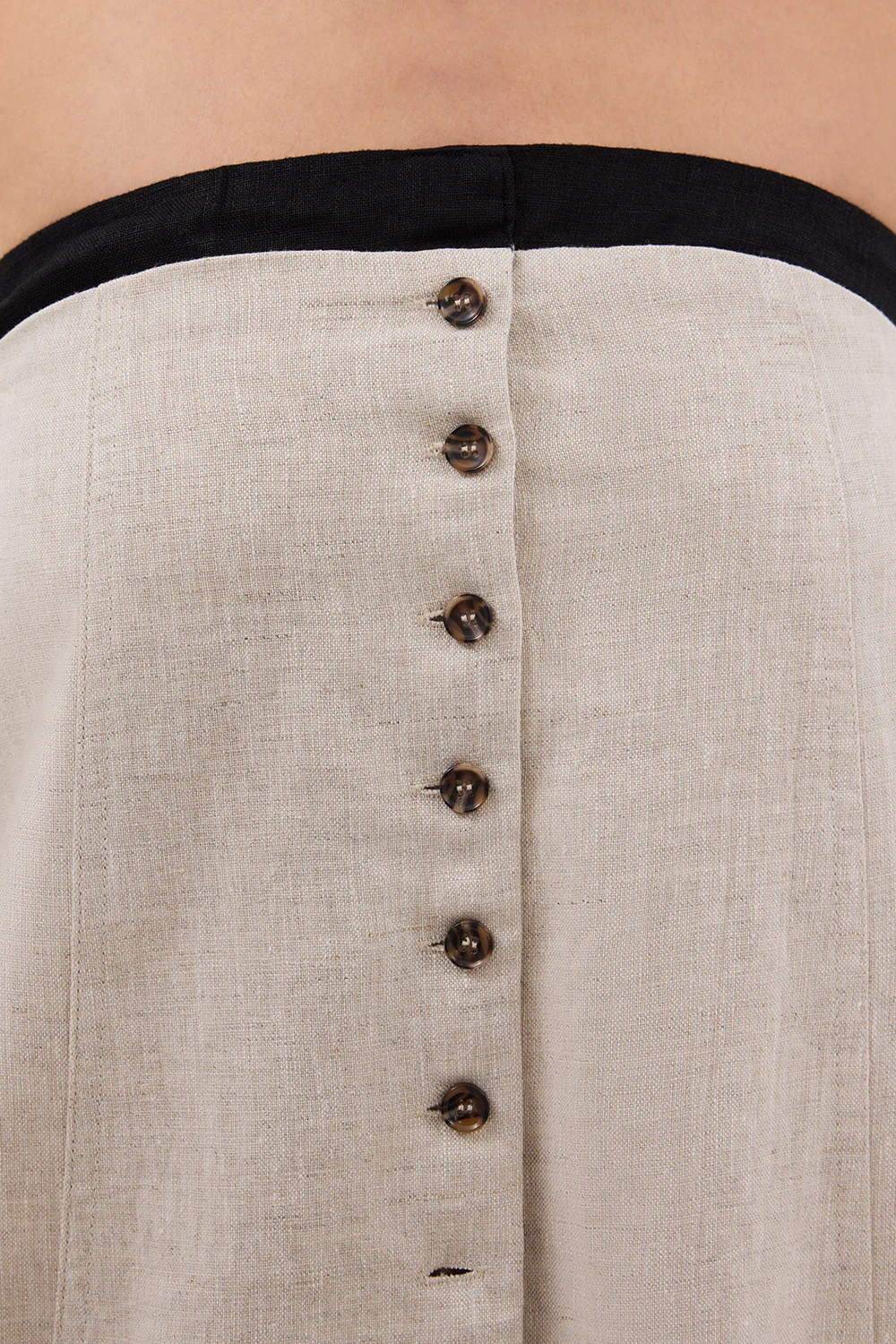 EBONY NATURAL STRAPLESS MIDI DRESS - Gamepaces