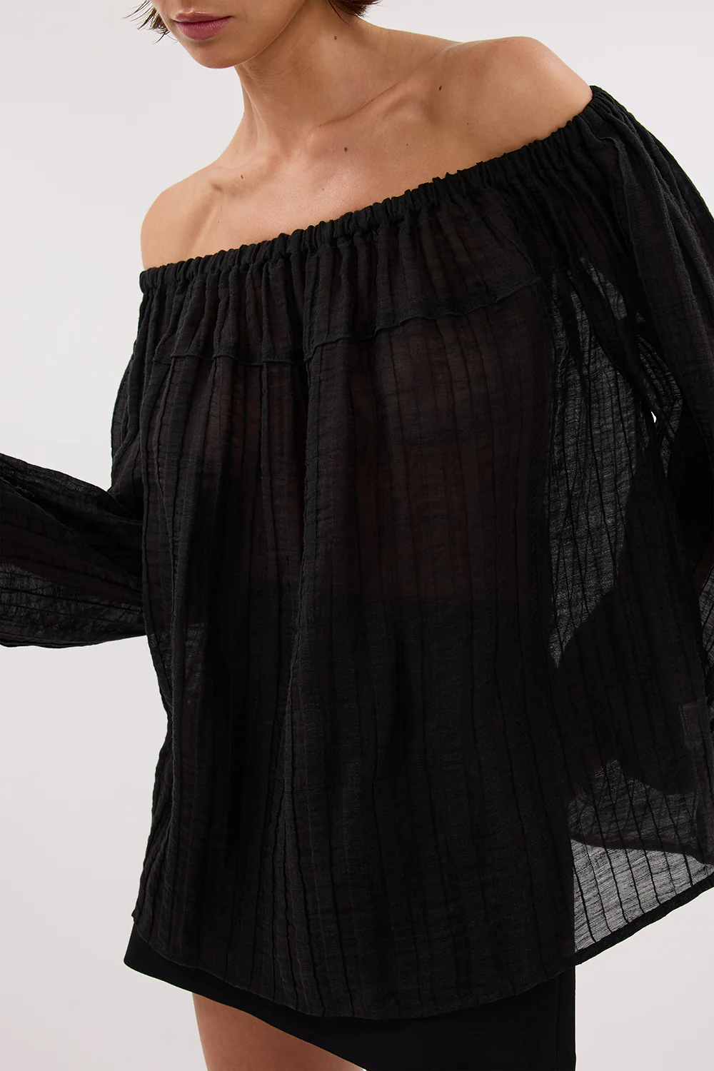 TAHITI BLACK LONG SLEEVE TOP - Gamepaces