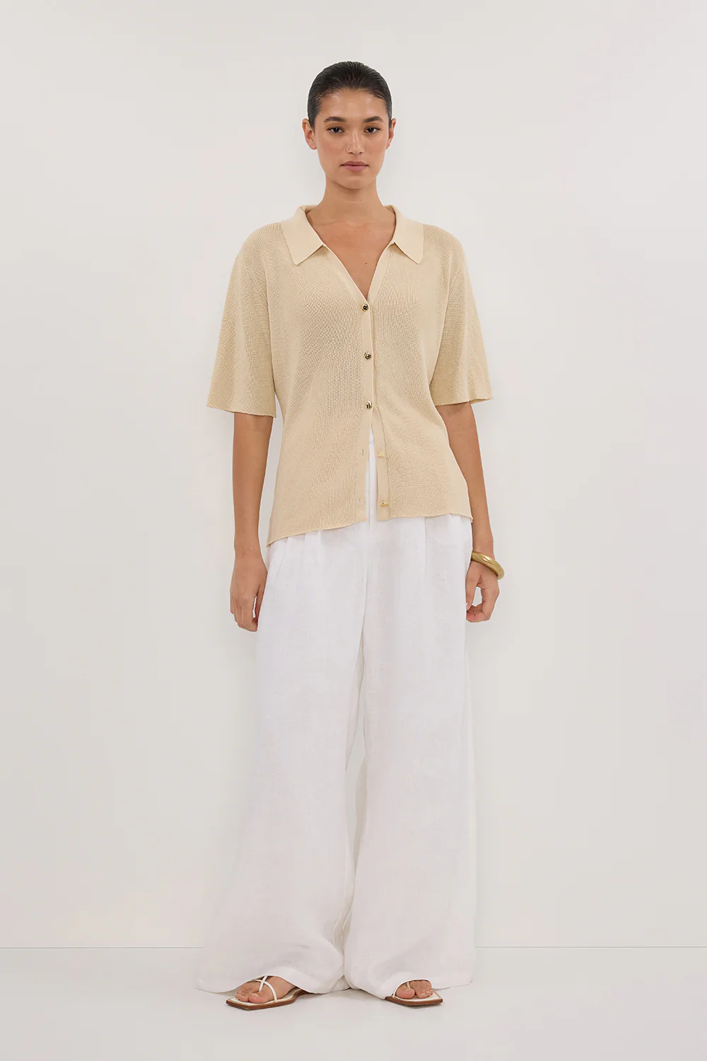 LIAM NATURAL KNIT POLO SHIRT - Gamepaces