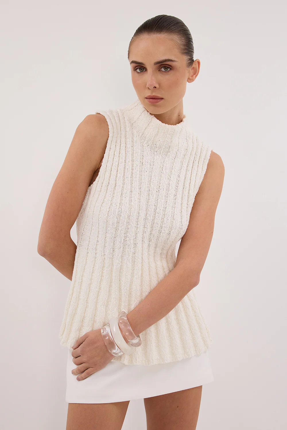 VERO OFF WHITE KNIT TOP - Gamepaces