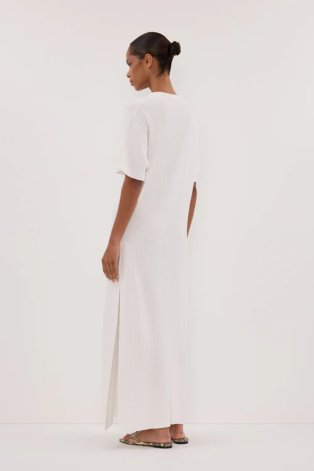 ALIAS WHITE POLO KNIT MIDI DRESS - Gamepaces