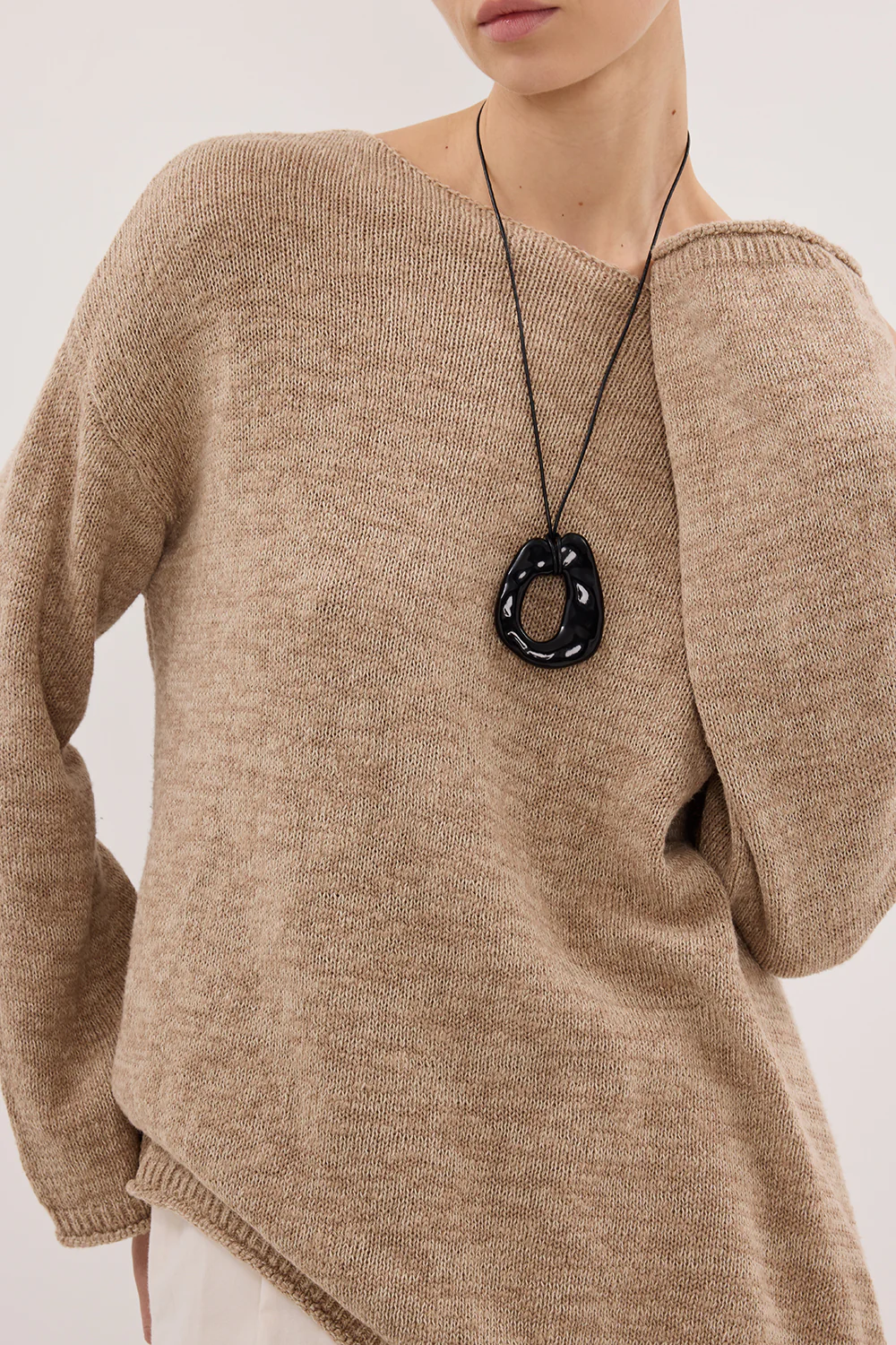 ALIZA NATURAL LONG SLEEVE KNIT JUMPER - Gamepaces