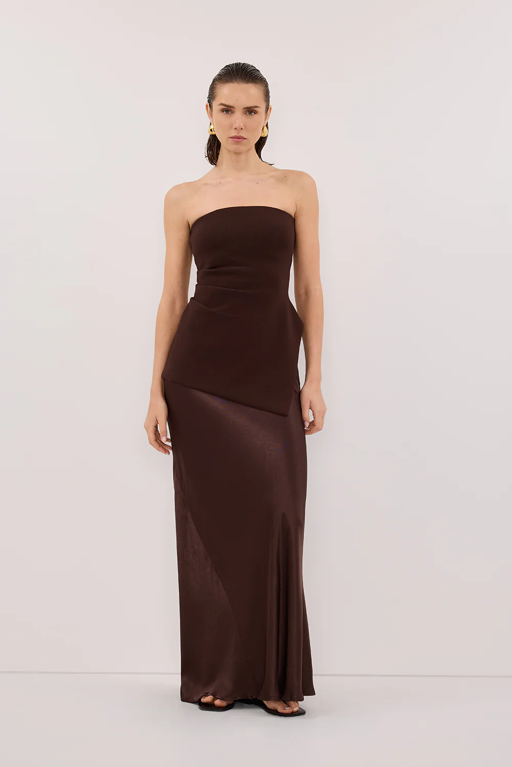 LUKE CHOC LONGLINE BANDEAU TOP - Gamepaces