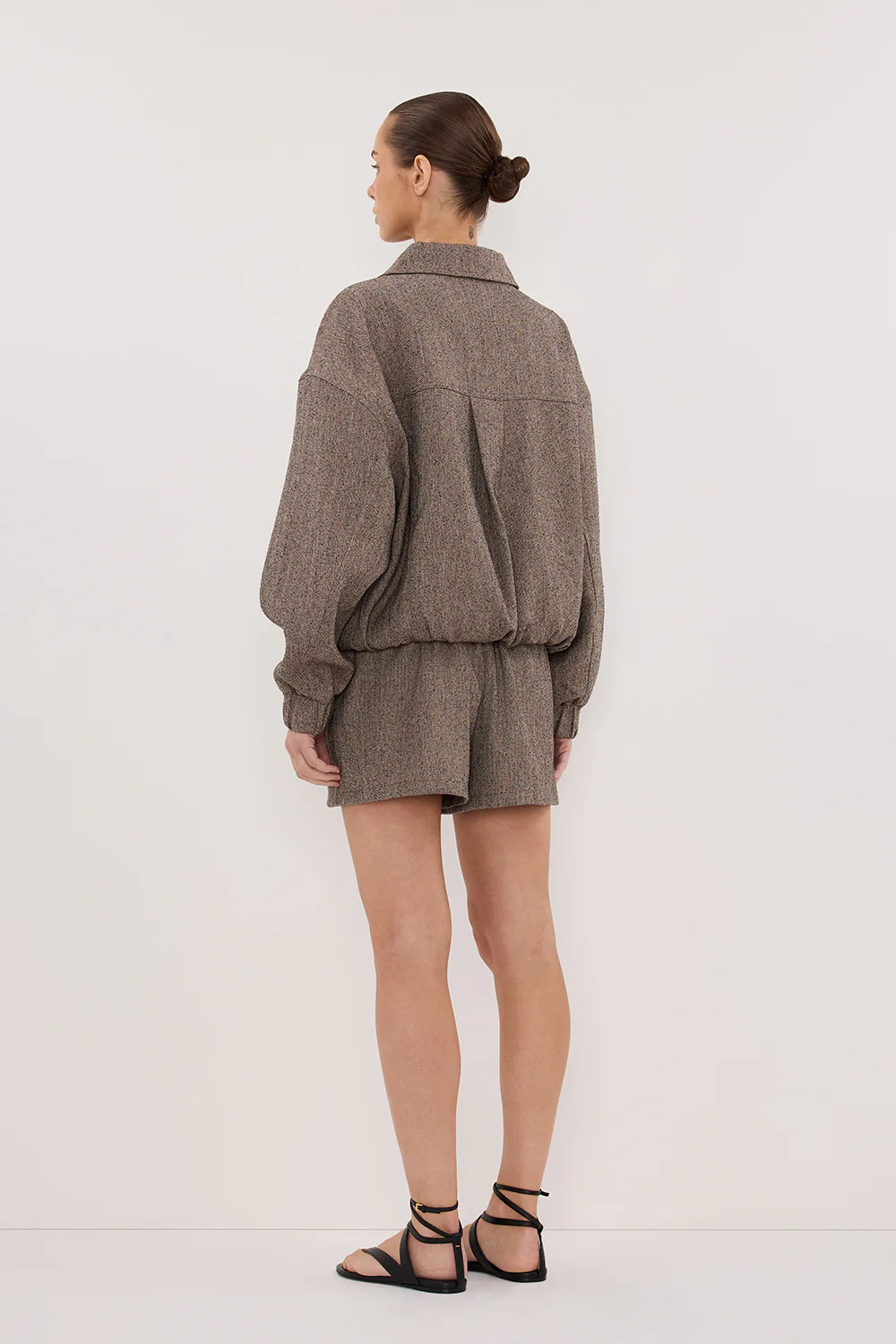 FRANKIE CHOC TWEED BOMBER JACKET - Gamepaces