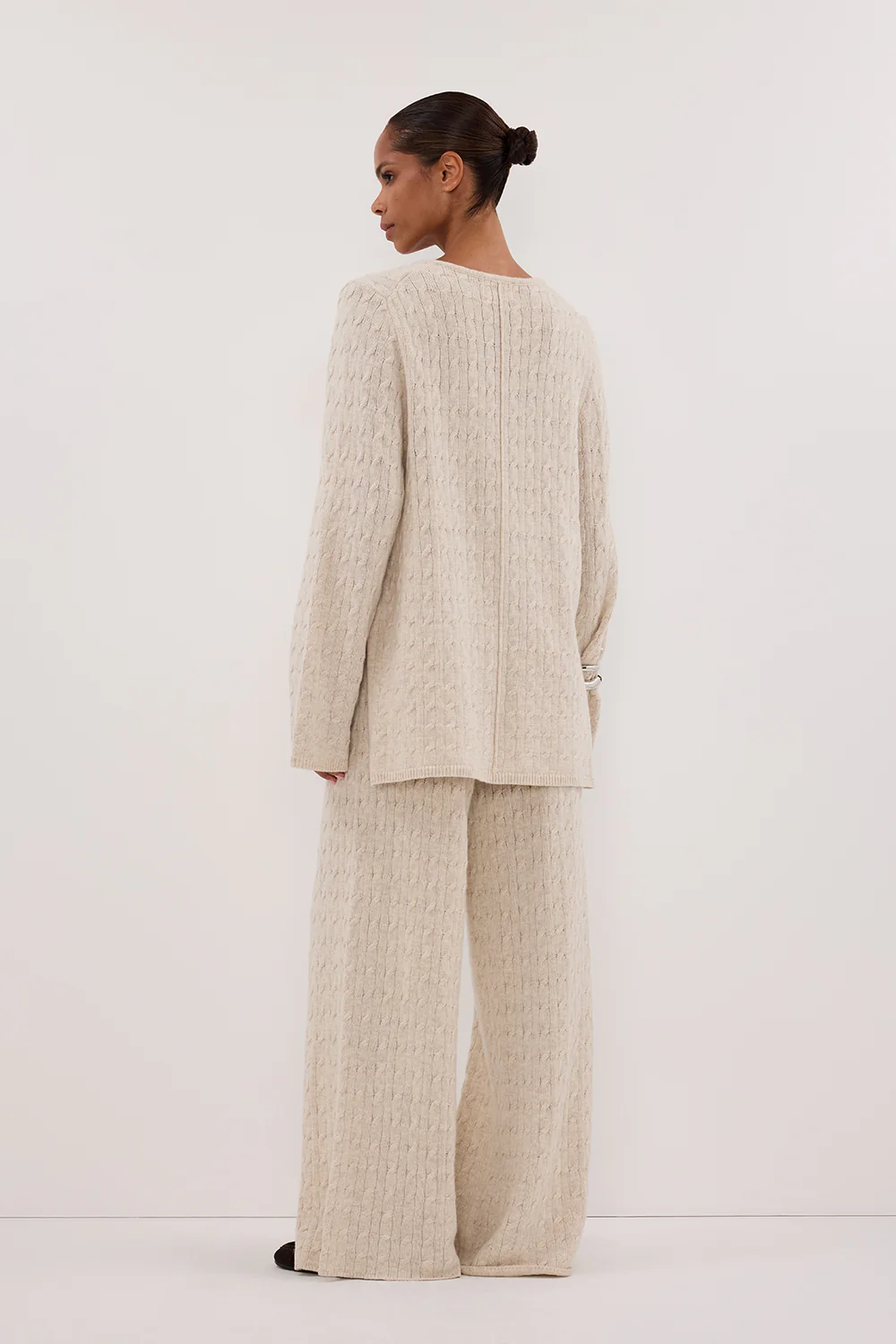 MAREN CHALK CABLE KNIT JUMPER - Gamepaces