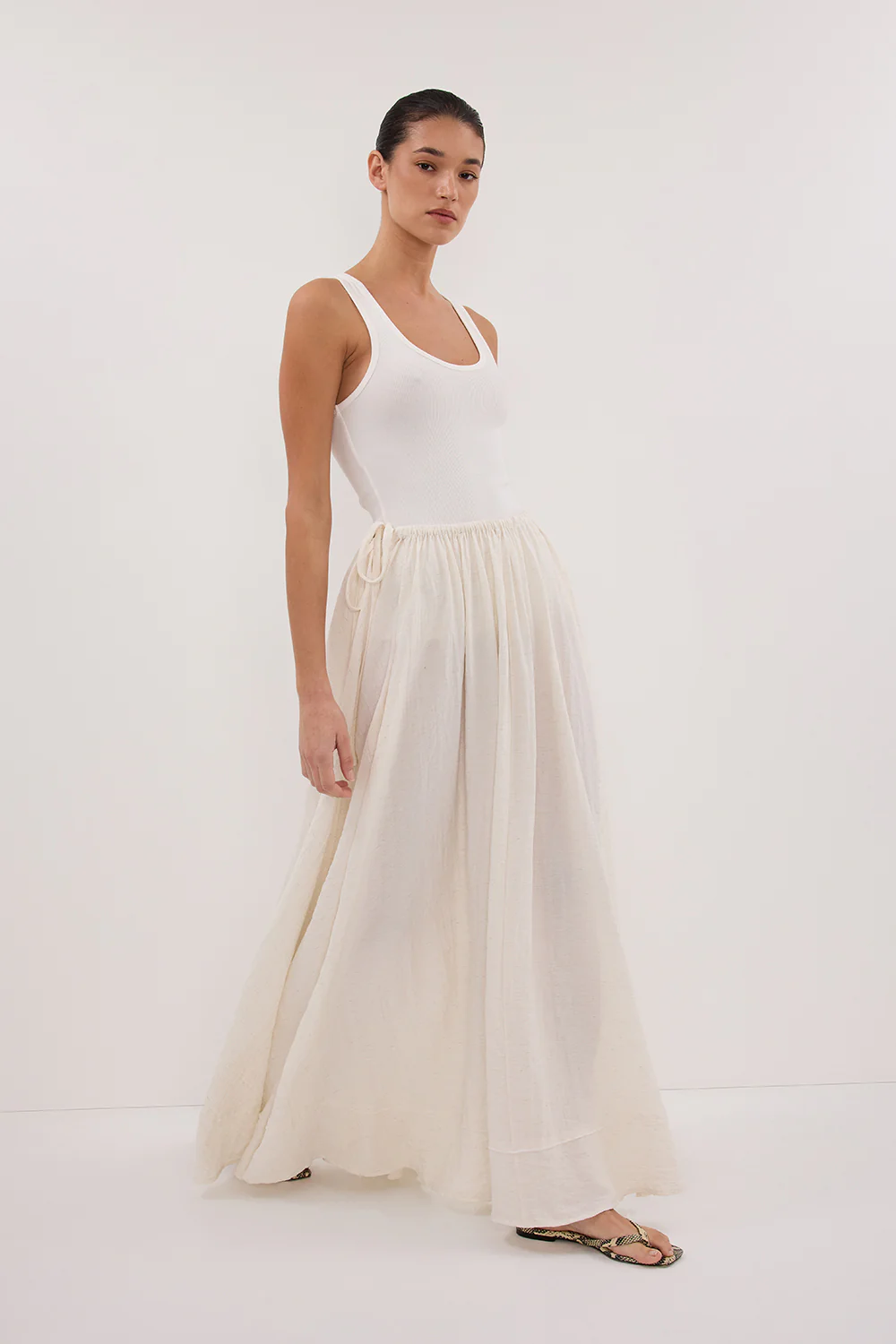 SHANIYA CREAM MARLE BOHO SKIRT - Gamepaces
