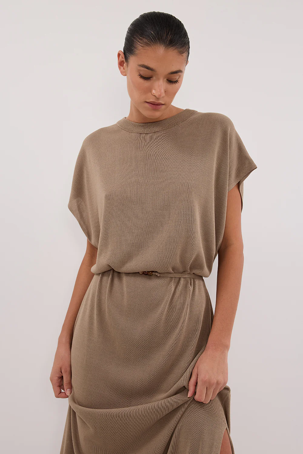 JACKI SAGE SLEEVELESS KNIT MAXI DRESS - Gamepaces