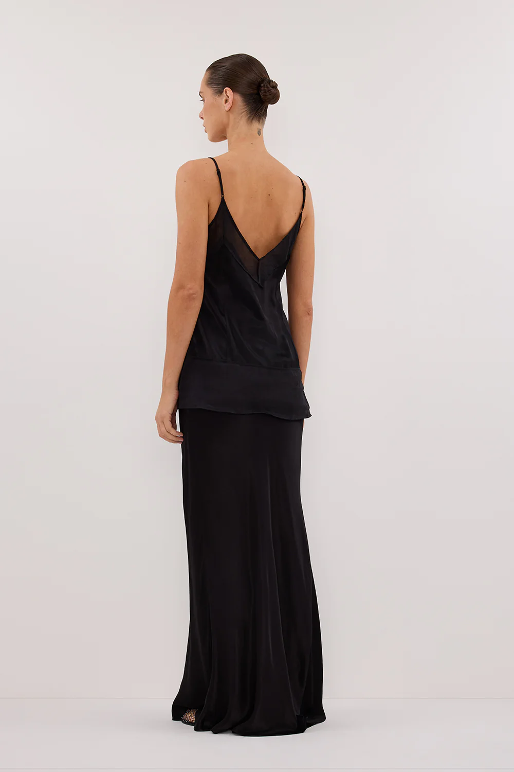 JUDE BLACK SATIN RAMIE CAMI TOP - Gamepaces