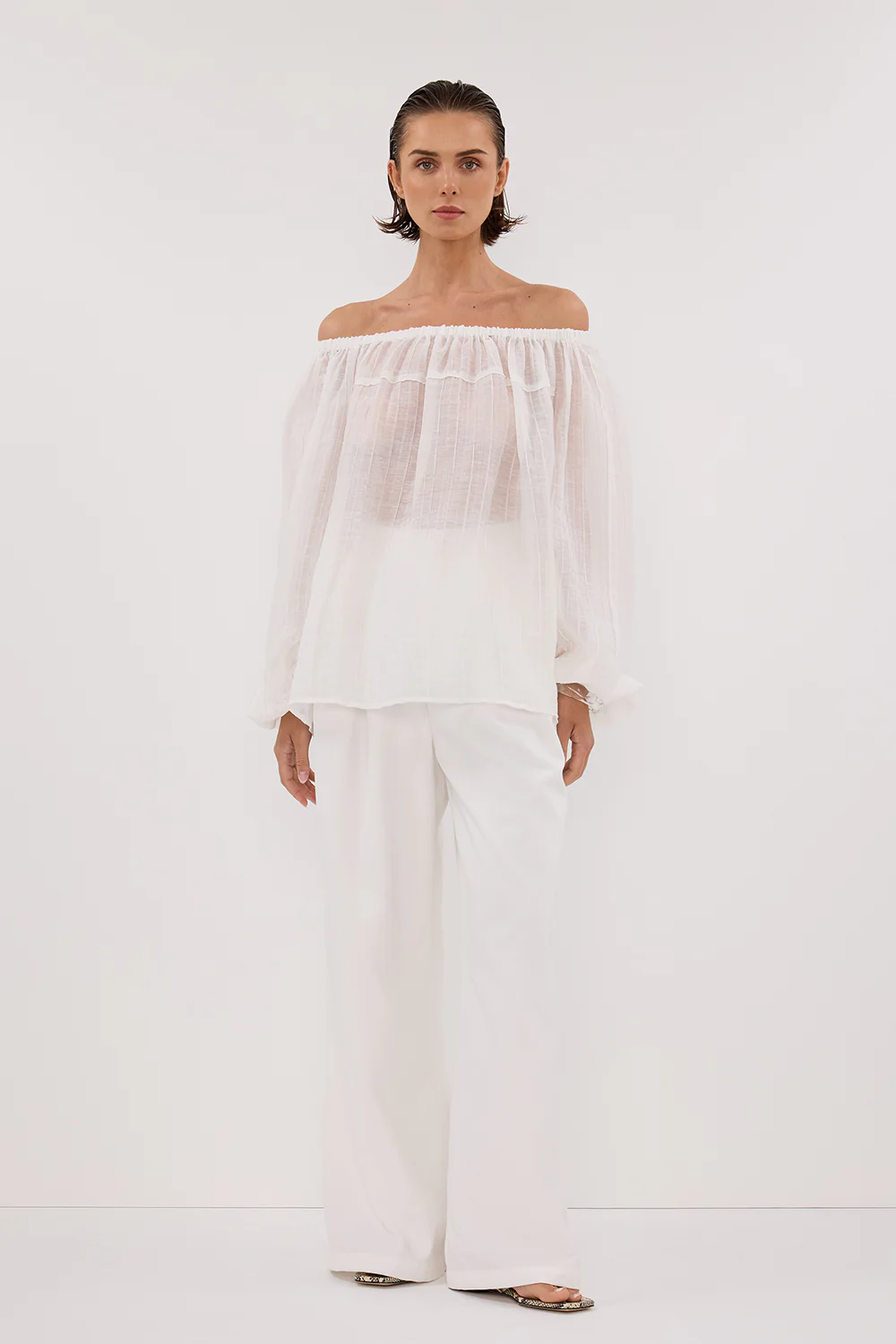 TAHITI WHITE LONG SLEEVE TOP - Gamepaces