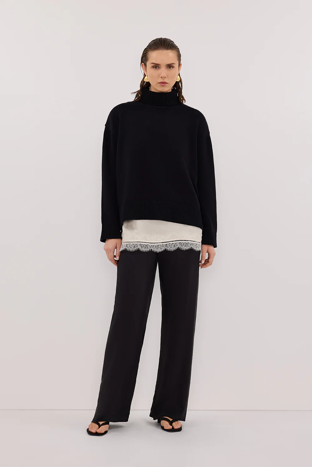 PERCY BLACK SILK PANT - Gamepaces