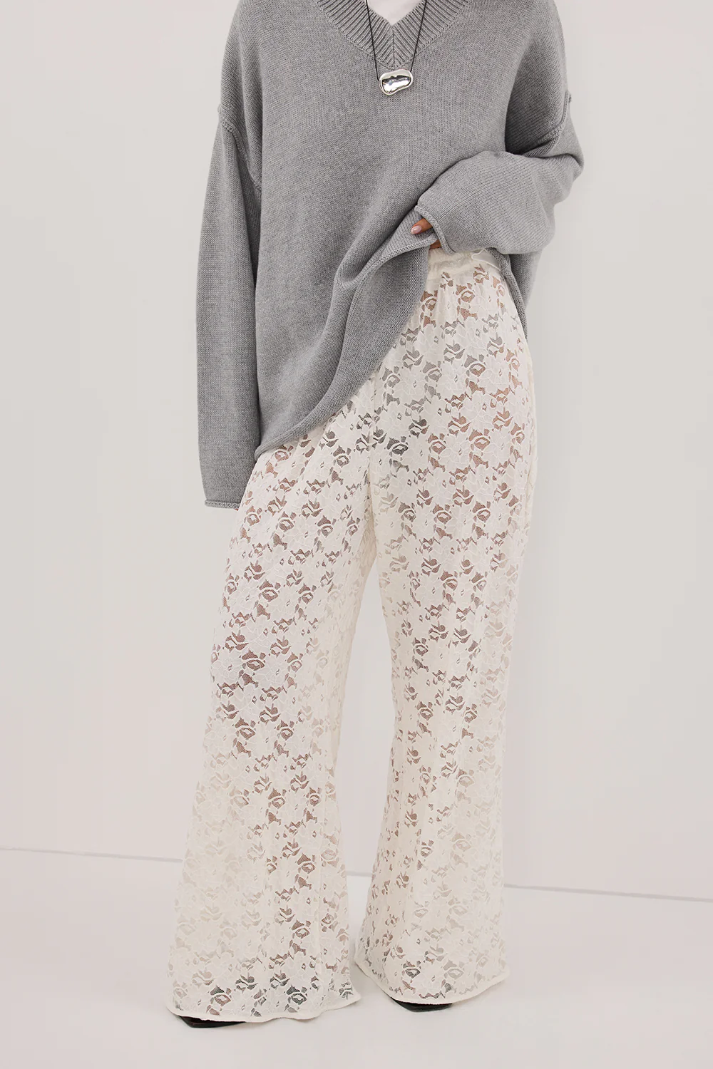 LOULA WHITE LACE PANT - Gamepaces