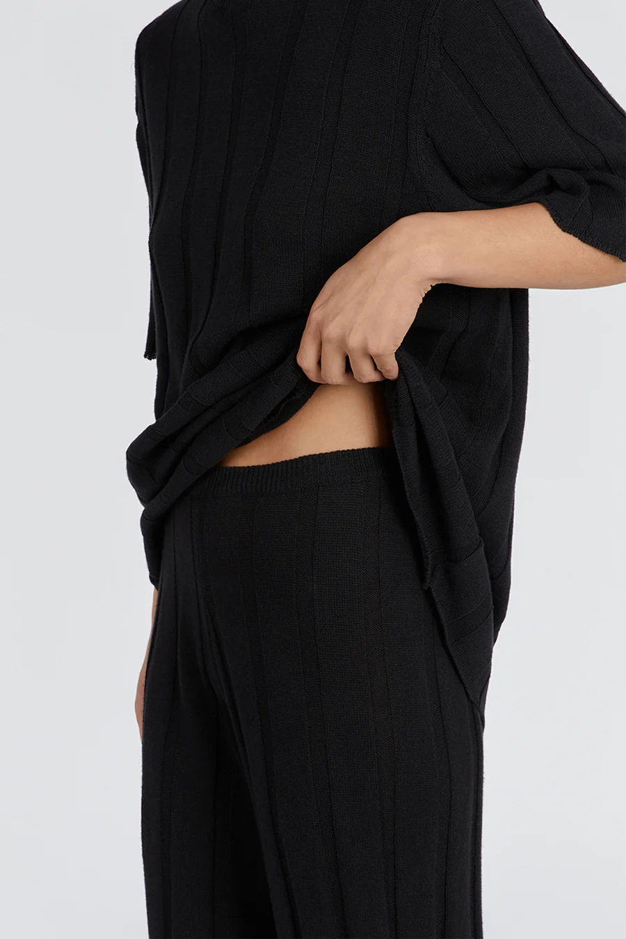EMERY BLACK WIDE LEG PANT - Gamepaces