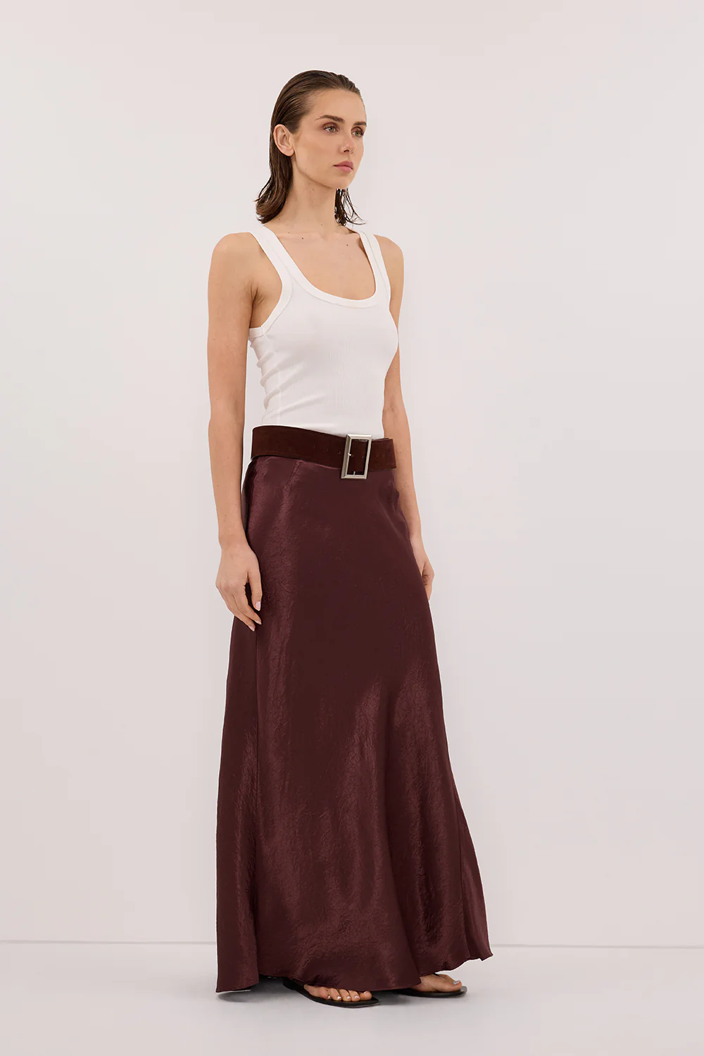 BREANNA WALNUT JACQUARD MAXI SKIRT - Gamepaces