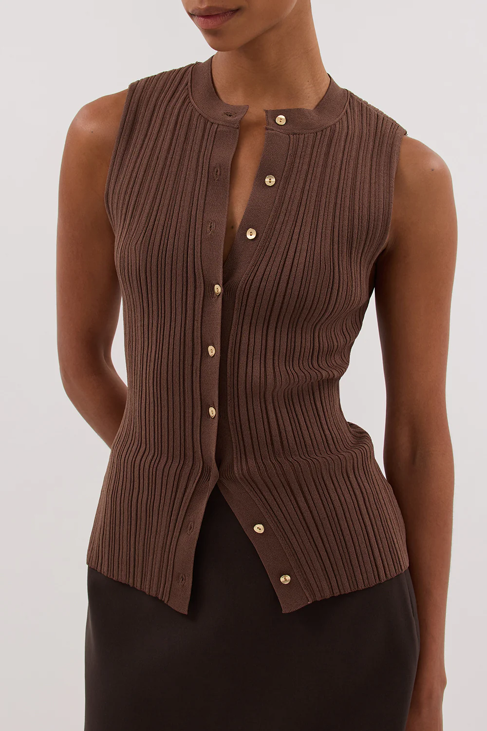 JASMINE MOCHA KNIT TOP - Gamepaces