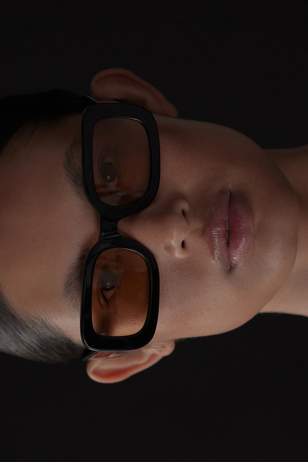 ELISA JOHNSON LEXI GLOSS BLACK LIGHT BROWN LENS SUNGLASSES - Gamepaces