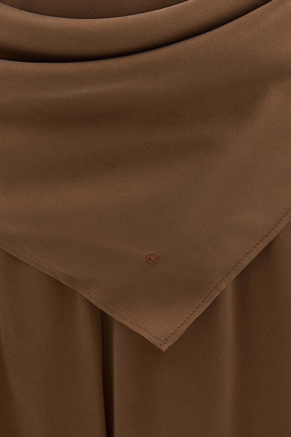 PERCY CHESTNUT SILK SCARF TOP - Gamepaces