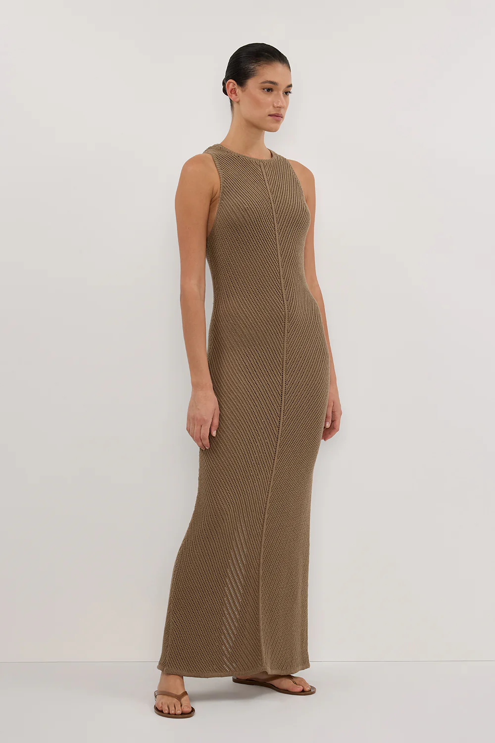 BLOOM OLIVE CROCHET MAXI DRESS - Gamepaces