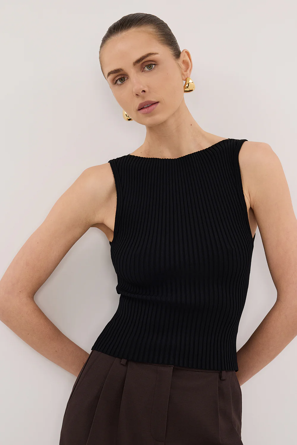 SIERRA BLACK KNIT TOP - Gamepaces